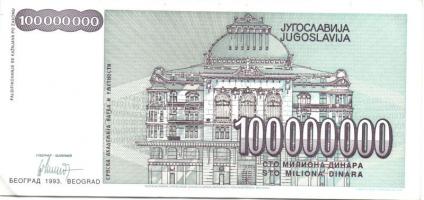 Jugoszlávia 1991. 100D, 10.000D + 1993. 5000D, 10.000D, 50.000D, 500.000D, 5000.000D, 50.000.000D (2...