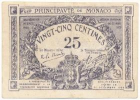 Monaco 1920. 25c T:III Monaco 1920. 25 Centimes C:F Krause 2.