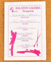 Zombori László (1937-): Téli folyópart. Olaj, farost, jelzett. Hátoldalán Balaton Galéria címkéjével...