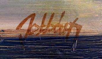 Jobbágy Dezső (?-): Csendélet. Olaj, farost, jelzett. Dekoratív fa keretben, 60x40 cm