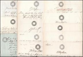 19 db régi szignettás dokumentum