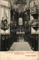 1913 Győr, A Karmelita atyák templomának belseje a compiegni vértanúk három napi ünnepén. Friedery A. kiadása