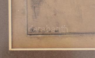 Prihoda István (1891-1956) - Rippl Rónai: Lányka. Rézkarc, papír, jelzett a karcon. Díszes, historiz...