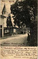 1902 Abbazia, Opatija; Weg zur Kirche / road to the church