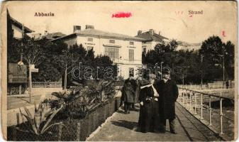 1905 Abbazia, Opatija; Strand / beach, seaside, villas, Hotel Steinbrucher (EK) (from postcard booklet)