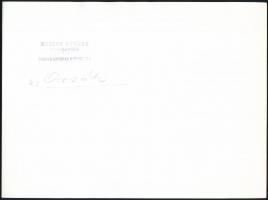 cca 1974 Rezsek György (?-?) nagykanizsai fotóművész pecséttel jelzett vintage fotóművészeti alkotás...