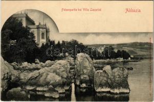 Abbazia, Opatija; Felsenpartie bei Villa Lazarini