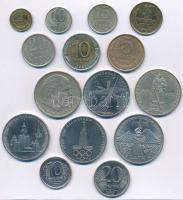 Szovjetunió 1968-1991. 1k-10R (13xklf) + Oroszország 1992. 10R-20R (2xklf) T:1--2- Soviet Union 1968-1991. 1 Kopeck - 10 Rubles (13xdiff) + Russia 1992. 10 Rubles - 20 Rubles (2xdiff) C:AU-VF