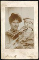 cca 1900 Temesvár, Sréter M. fényképész műtermében készült, keményhátú vintage fotó, 10,2x6,6 cm