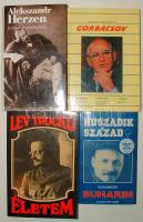 4 db könyv (Herzen, Trockij, Buharin, Gorbacsov)