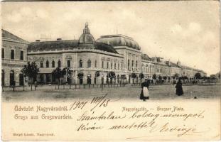 1901 Nagyvárad, Oradea; Nagypiactér / Grosser Platz / square (EK)