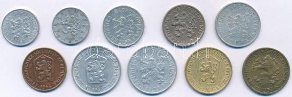 Csehszlovákia 1946-1964. 3h-1K (10xklf) T:2-3
Czechoslovakia 1946-1964. 3 Heller - 1 Koruna (10xdif...