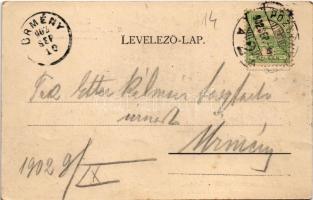 1902 Pozsony, Pressburg, Bratislava; Hotel National und Palugyais "Grüner Baum" / Nemzeti ...