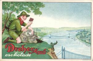 Dreher Maula és cserkész reklámképeslap, nem futott