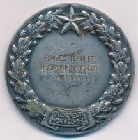 1951. "Budapesti Honvéd SE" ezüstözött Br sport emlékérem, hátoldalon gravírozva "HON...