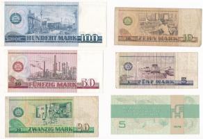 NDK 1971-1979. 5M-100M (6xklf) T:II,III
GDR 1971-1979. 5 Mark - 100 Mark (6xdiff) C:XF,F