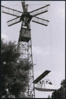 cca 1960 Budapest, Vidám park, 4 db mai nagyítás, 10x15 cm