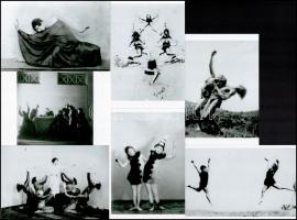 cca 1935 előtt készült felvételek, mozgásművészeti kompozíciók, 7 db mai nagyítás, 10x15 cm