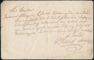cca 1860-1880 Kossuth Antal (?-?) a Kossuth család egy tagjának saját kézzel írt levele egy azonosítatlan barátja részére.