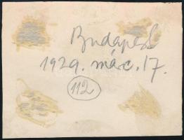 1929 Kinszki Imre (1901-1945) budapesti fotóművész hagyatékából, a szerző által feliratozott vintage...