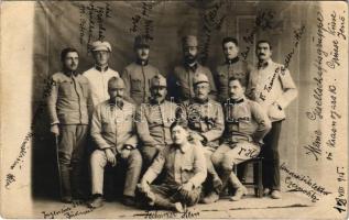 1915 Krasnoyarsk, Krasnojarsk; osztrák-magyar hadifoglyok orosz táborban / K.u.K. (Austro-Hungarian) military POW1s (prisoners of war) in Russia. photo + pecsétek a hátoldalon (EK)