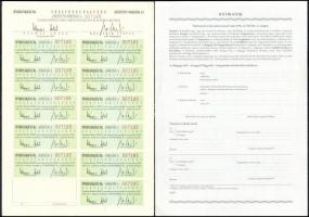 6db-os magyar részvény és letéti jegy tétel, közte "Iparbankház Rt.", "Általános Gázi...