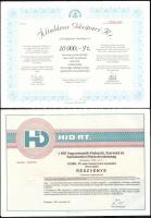 6db-os magyar részvény és letéti jegy tétel, közte "Iparbankház Rt.", "Általános Gázi...