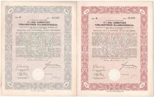 4db-os magyar részvény tétel, közte Budapest 1906. "A Magyar Jelzálog-Hitelbank" nyeremény...