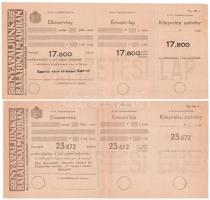 DN M. kir. Postatakarékpénztár kitöltetlen befizetési lap, hátulján Balatonalmádi reklám (2xklf) T:III