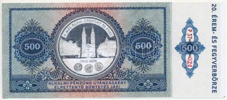 Pápa 2020. "MÉE Pápai csoport / 20. Érem és fegyverbörze" 500Ft alkalmi pénz T:I