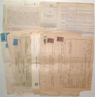 32 db régi okmánybélyeges számla főleg 1920-1940-ből