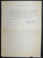 Komócsin Zoltán író, MSZMP KB tag aláírása levélen