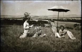 cca 1940 II. világháborús katonai negatívak, 12 db, 6x9 cm