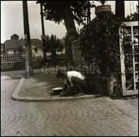 cca 1930 Tihanyi tájképek, életképek, fotók és negatívak, közte sérült, 16 db, 6x6 cm