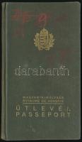 1937-1939 Magyar Királyság fényképes útlevele járásbírósági alelnök özvegye részére, csehszlovák és ...