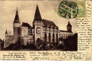 1904 Vajdahunyad, Hunedoara; vár. Adler Alfréd fényképész / Cetatea (Castelul) Huniadestilor / castle. TCV card (fa)