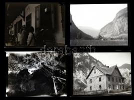 cca 1920 Felvidék, Pozsony, 21 db 9x12-es negatívok + 21 db fotó 6x6 és 9x12 cm közötti méretekben