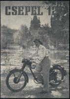 cca 1948-1954 Csepel 125 motorkerékpár francia nyelvű prospektusa, 2 sztl. lev.