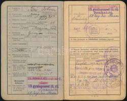 1940 M. Kir. "Görgey Arthur" 13. honvéd gyalogezred III. zászlóalj parancsnokság igazolván...