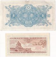 Japán 1946. 1Y + 1947. 10s T:II,III kis szakadás
Japan 1946. 1 Yen + 1947. 10 Sen C:XF,F small tear...