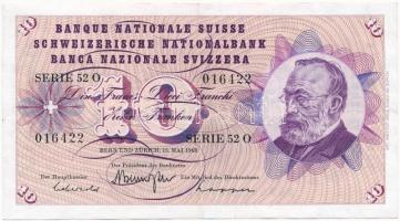 Svájc 1968. 10Fr T:III Switzerland 1968. 10 Francs C:F Krause 45.