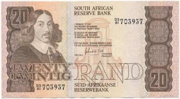 Dél-Afrika 1981. 20R T:III tűlyuk South Africa 1981. 20 Rand C:F needle hole Krause 121.