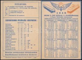 1949 "Boldog Új Évet Kívánnak a T. Utazóközönségnak a Magyar Közlekedési Alkalmazottak  Szabad ...