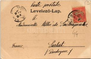 1902 Nagybánya, Baia Mare; keleti városrész a Zazar-mentéről. Kovács Gyula kiadása / general view, r...