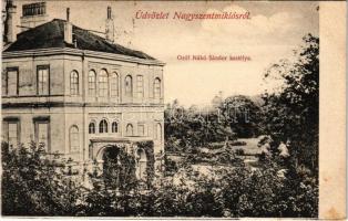 1906 Nagyszentmiklós, Sannicolau Mare; Gróf Nákó Sándor kastélya. Wiener Náthán kiadása / castle (EK)