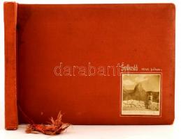1943 Erdély, Gyilkos-tó és környéke, Thöresz Dezső (1902-1963) békéscsabai gyógyszerész és fotóművész hagyatékából egy fotóalbum feliratokkal, benne 92 db vintage fotó, 6x6 cm