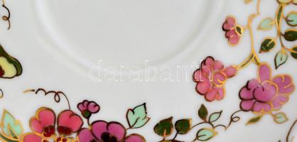 Zsolnay pillangómintás 6 személyes teás készlet, kézzel festett, jelzett, hibátlan