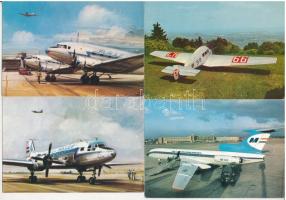 10 db MODERN motívum képeslap: MALÉV repülők / 10 modern motive postcards: Hungarian aircrafts