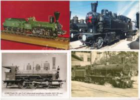 16 db MODERN motívum képeslap: magyar gőzmozdonyok / 16 modern motive postcards: Hungarian locomotives