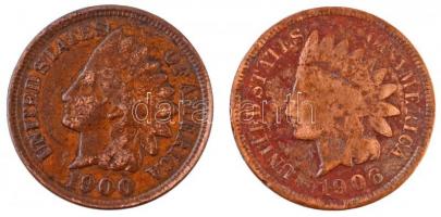 Amerikai Egyesült Államok 1900-1906. 1c Br "Indián fej" (2xklf) T:2-,3
USA 1900-1906. 1 C...